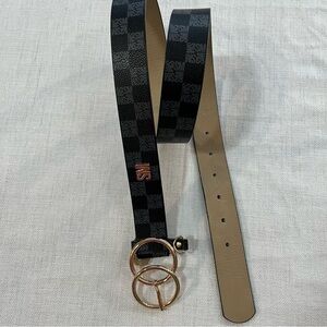 Steve Madden Womens Gray Size L Faux Leather Belt  Like New